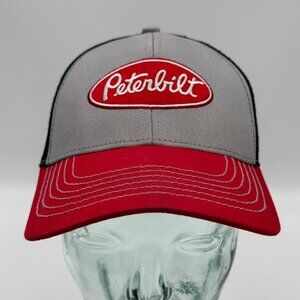 Peterbilt Trucker Hat Adjustable Mesh Back Red Black Gray Cap Strapback One Size